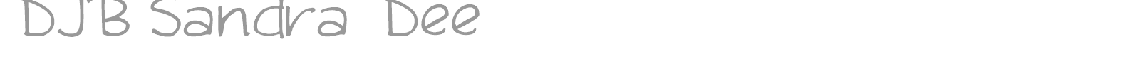 DJB Sandra Dee font preview